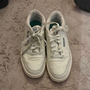 Reebok White and Green Sneakers